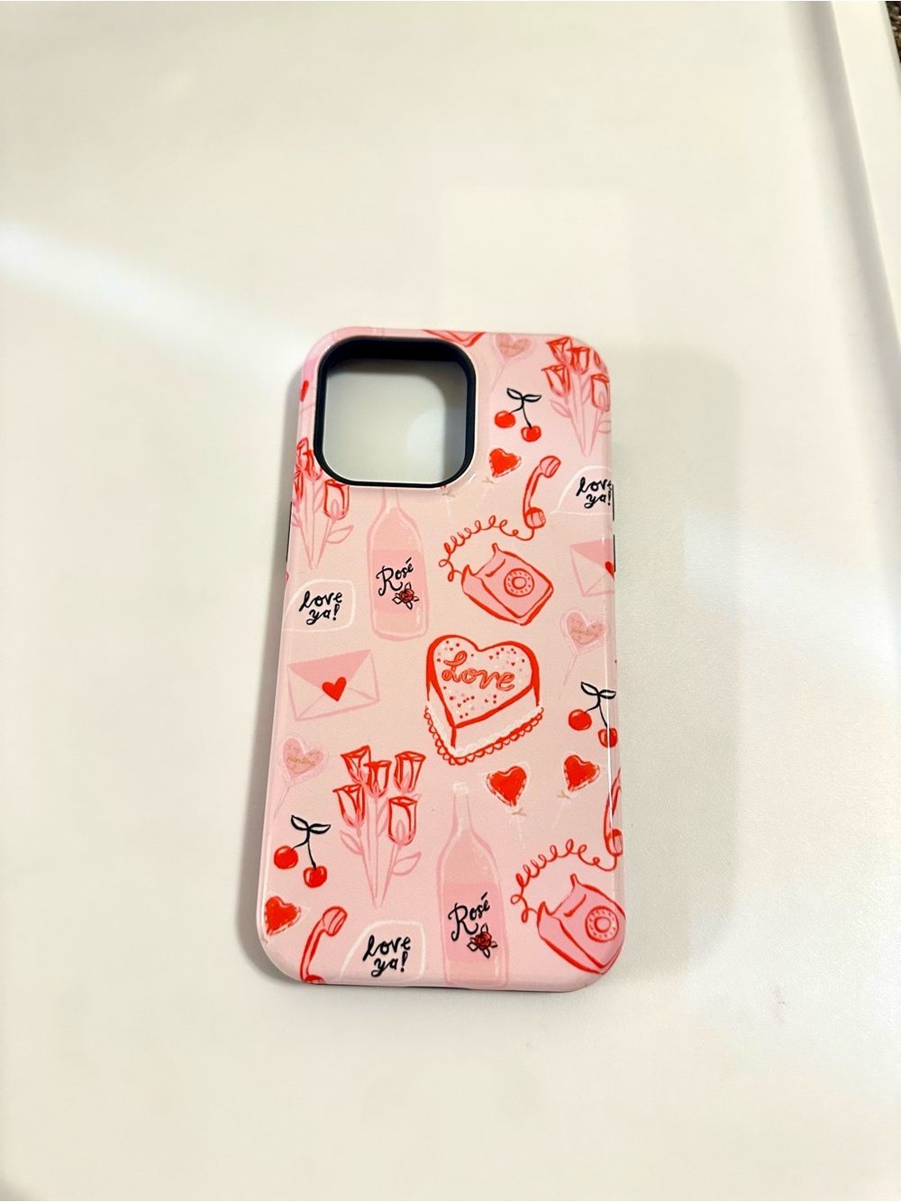 Casley Pink Love Pattern Phone Case - Slim Protective Cover